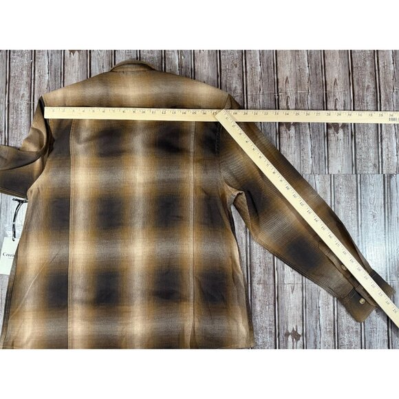 Corridor NYC Rhinebeck LS Shirt color plaid brown NWT mspr $235 - Picture 7 of 7